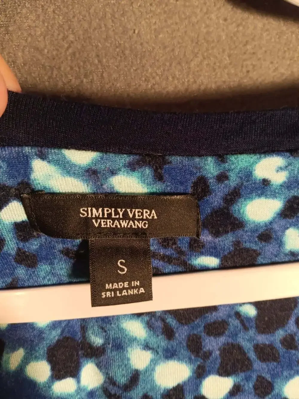 Simply Vera Vera Wang Capri Pajama Set Women’s Small Blue Floral Loungewear